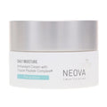 Neova daily moisture cream jar with silver lid, white label showing Prevention text
