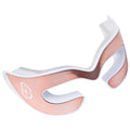 LED eye care device with white and rose-gold curved light panels