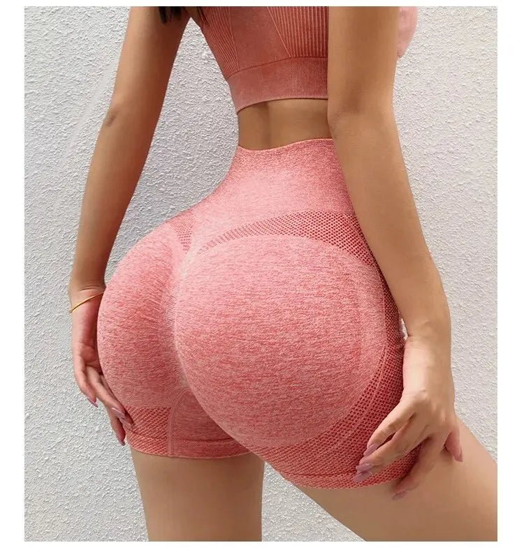 Seamless High Waist Yoga Shorts – Quick-Dry Stretch Fit