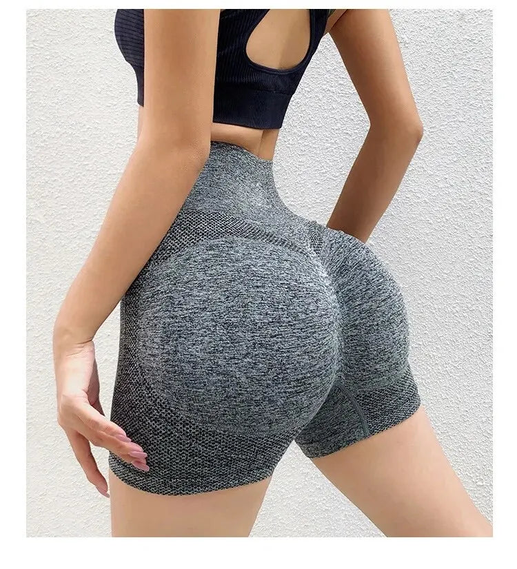 Seamless High Waist Yoga Shorts – Quick-Dry Stretch Fit