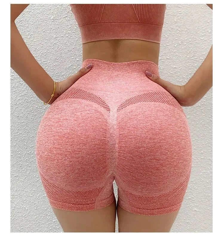 Seamless High Waist Yoga Shorts – Quick-Dry Stretch Fit