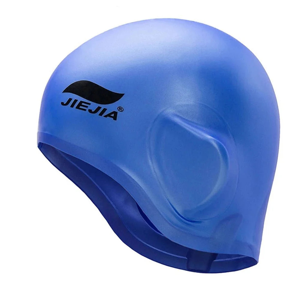 Silicone Swimming Cap with Ear Protection – Waterproof, Comfortable Fit