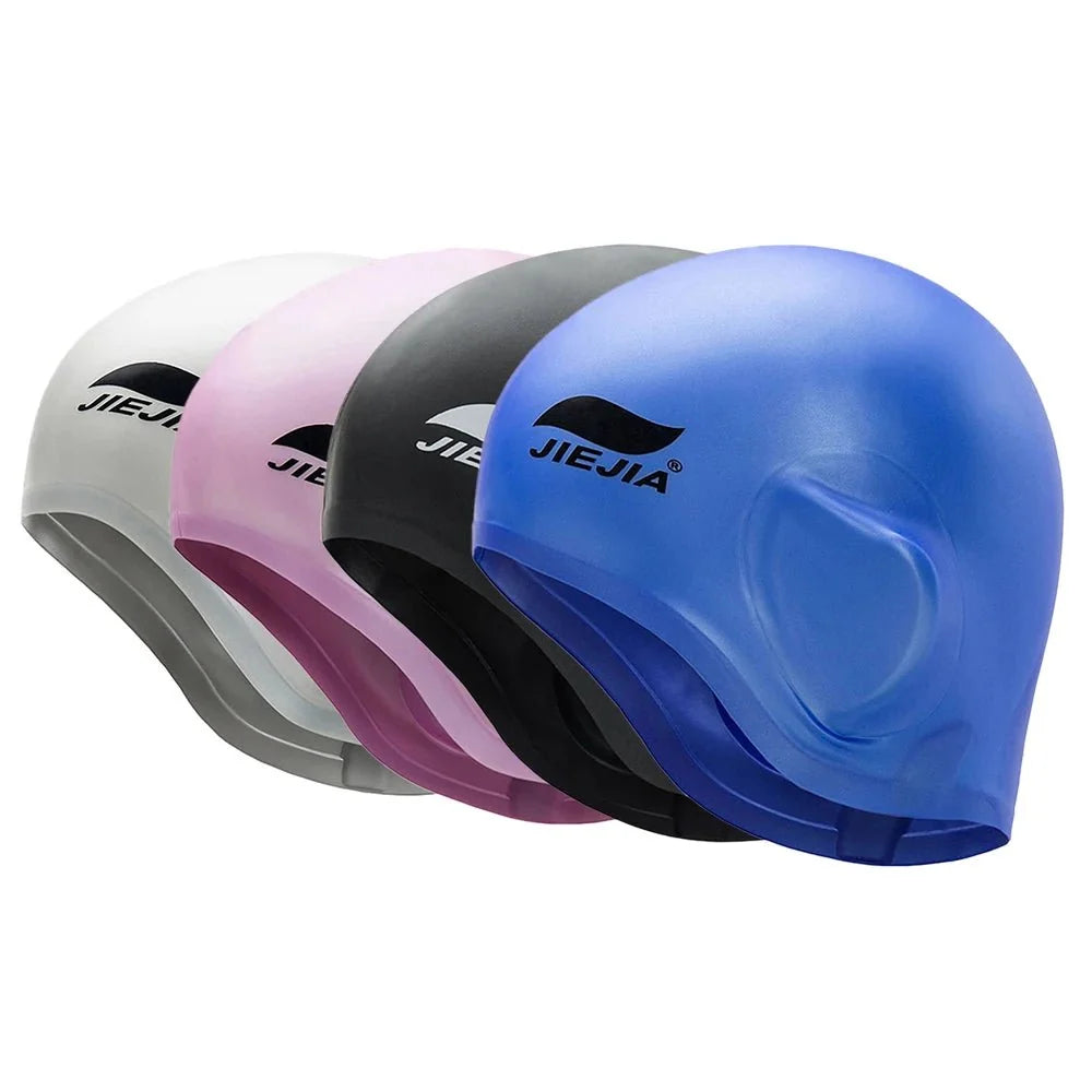 Silicone Swimming Cap with Ear Protection – Waterproof, Comfortable Fit