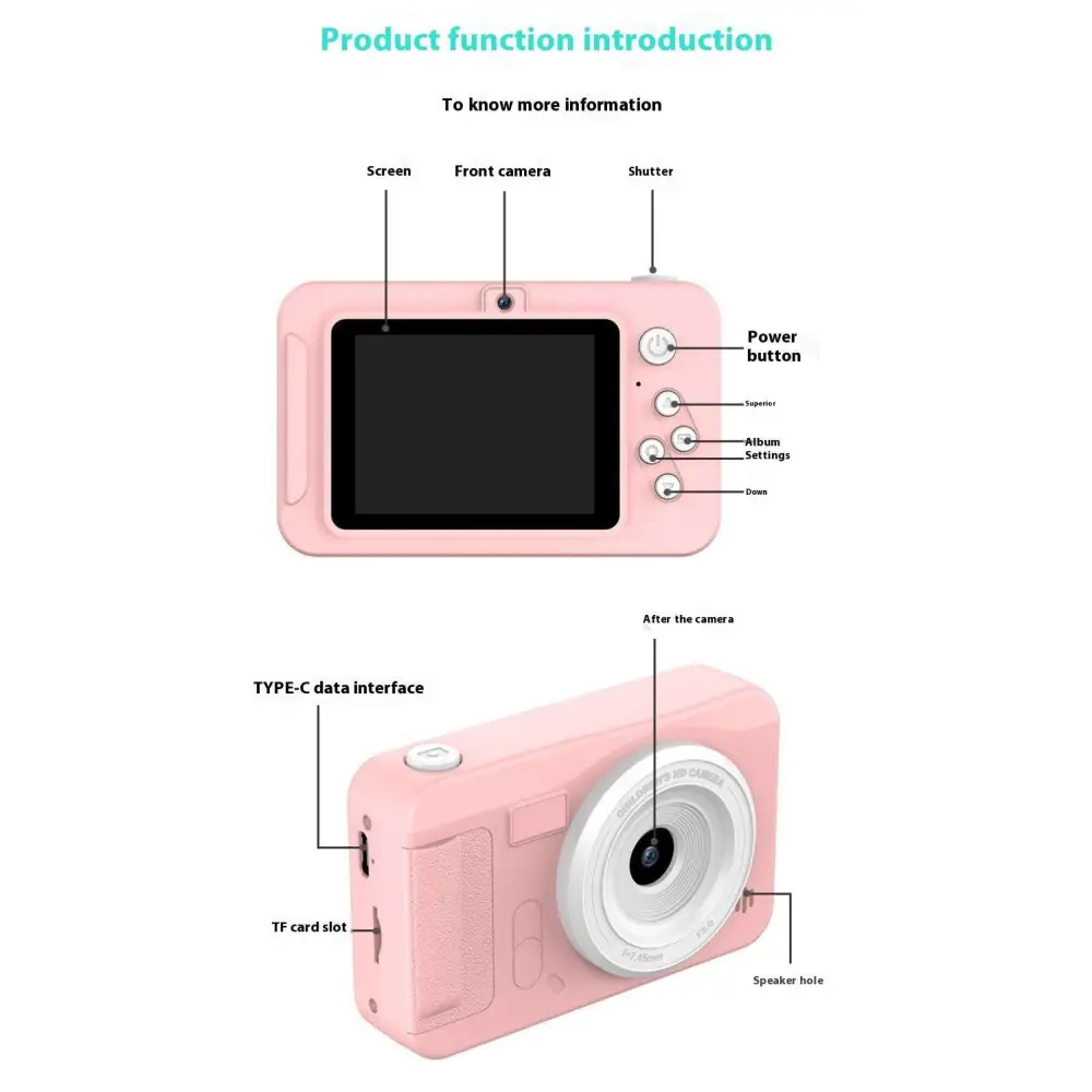 Silver Portable CCD Digital Camera for Students