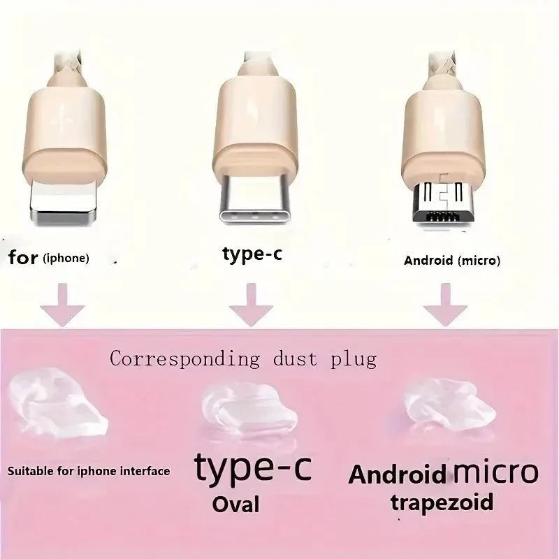 Simple Flowers Phone Dust Plug | Decorative Charging Port Pendant