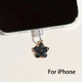 Simple Flowers Phone Dust Plug | Decorative Charging Port Pendant