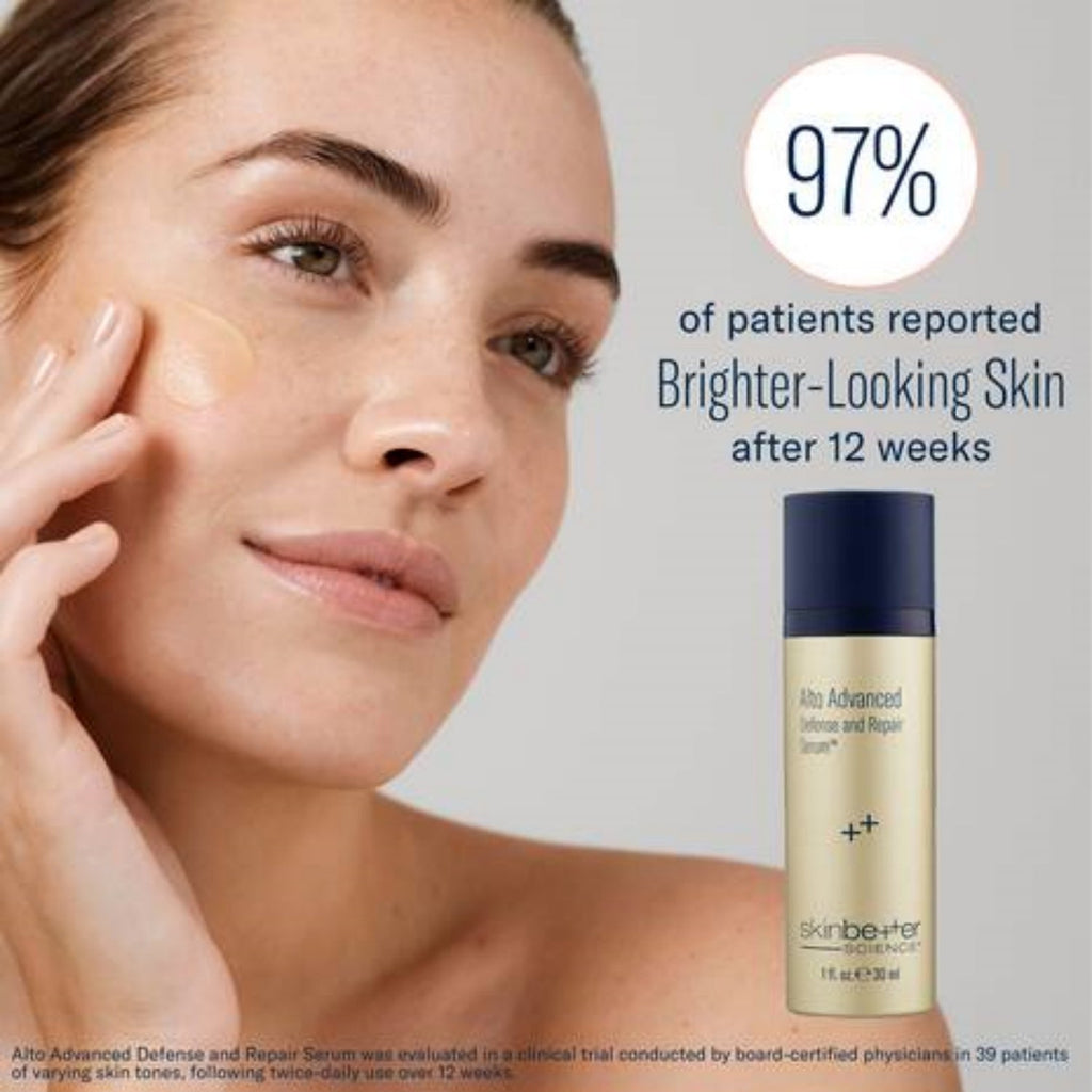 Skinbetter Alto serum bottle with 97% brighter-looking skin label