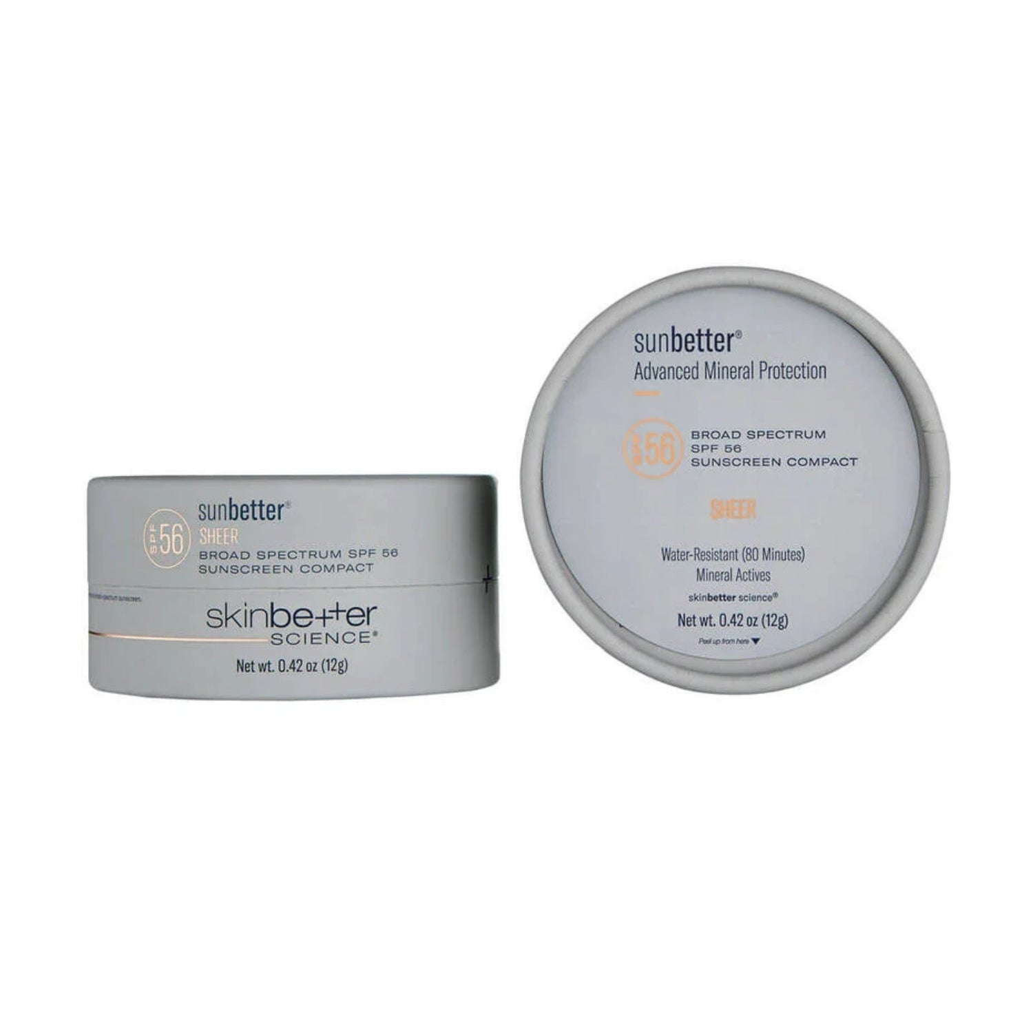 Skinbetter SunBetter SPF 56 sunscreen compact case with printed back