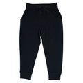 Boys' dark casual slacker pants with drawstring waistband and cuffed ankle hems