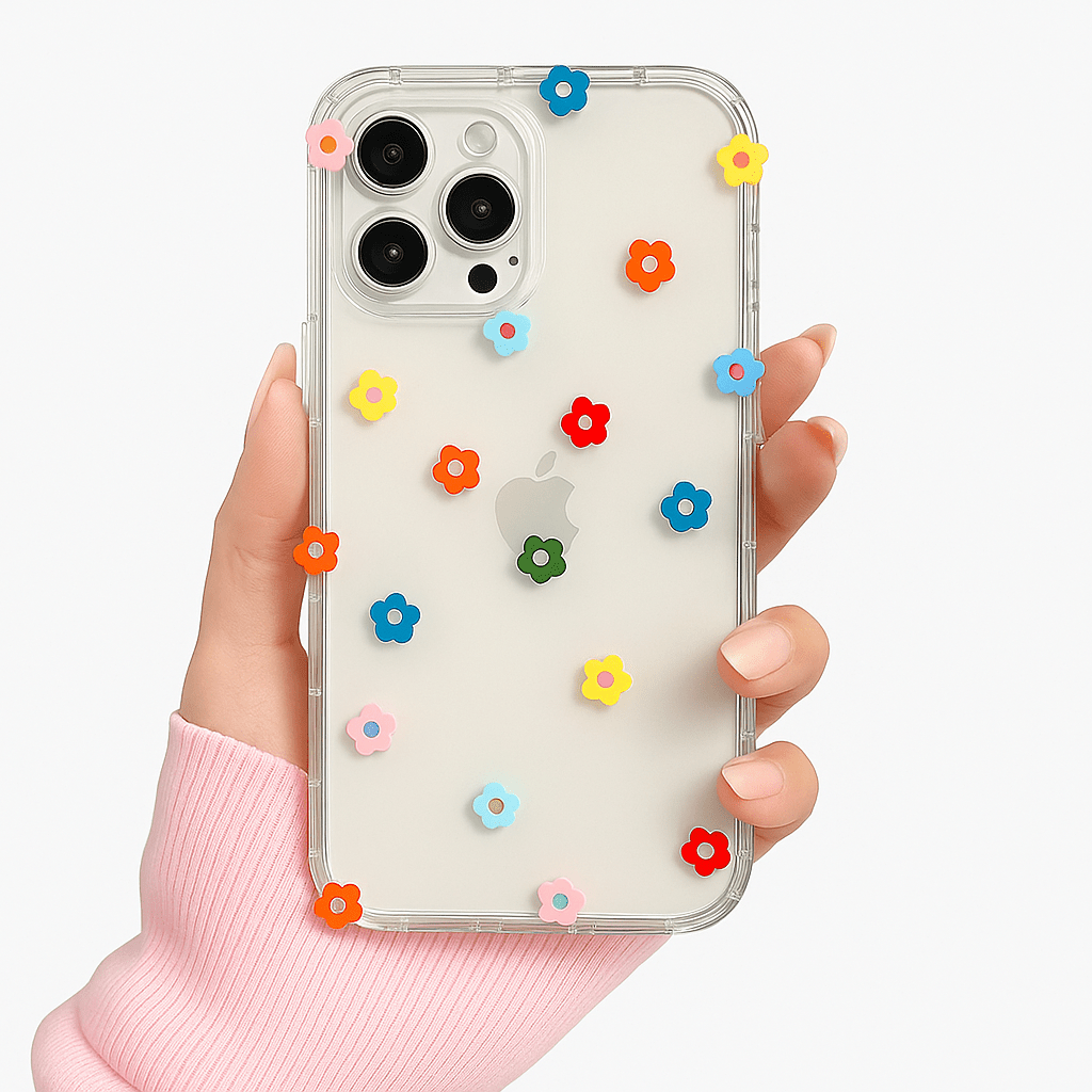 Small Flower Stars Soft TPU Phone Case | Transparent Airbag Protective Cover