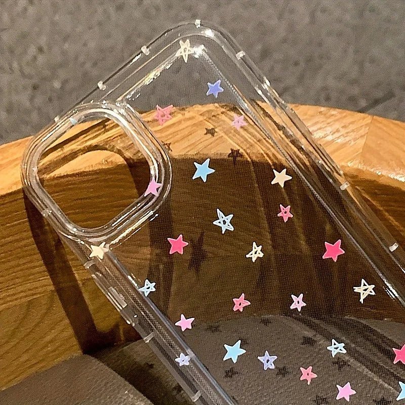 Small Flower Stars Soft TPU Phone Case | Transparent Airbag Protective Cover