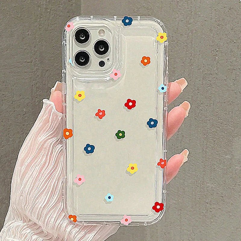 Small Flower Stars Soft TPU Phone Case | Transparent Airbag Protective Cover