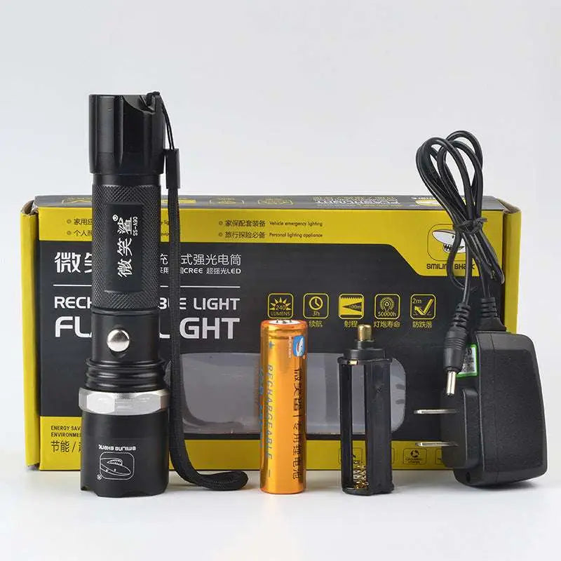 Spiked Tactical Self-Defense LED Flashlight