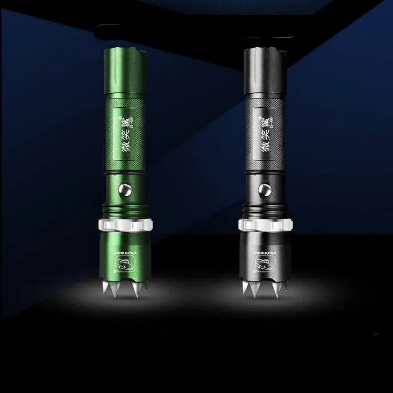 Spiked Tactical Self-Defense LED Flashlight