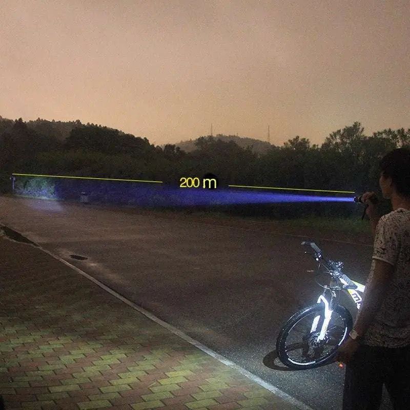 Spiked Tactical Self-Defense LED Flashlight