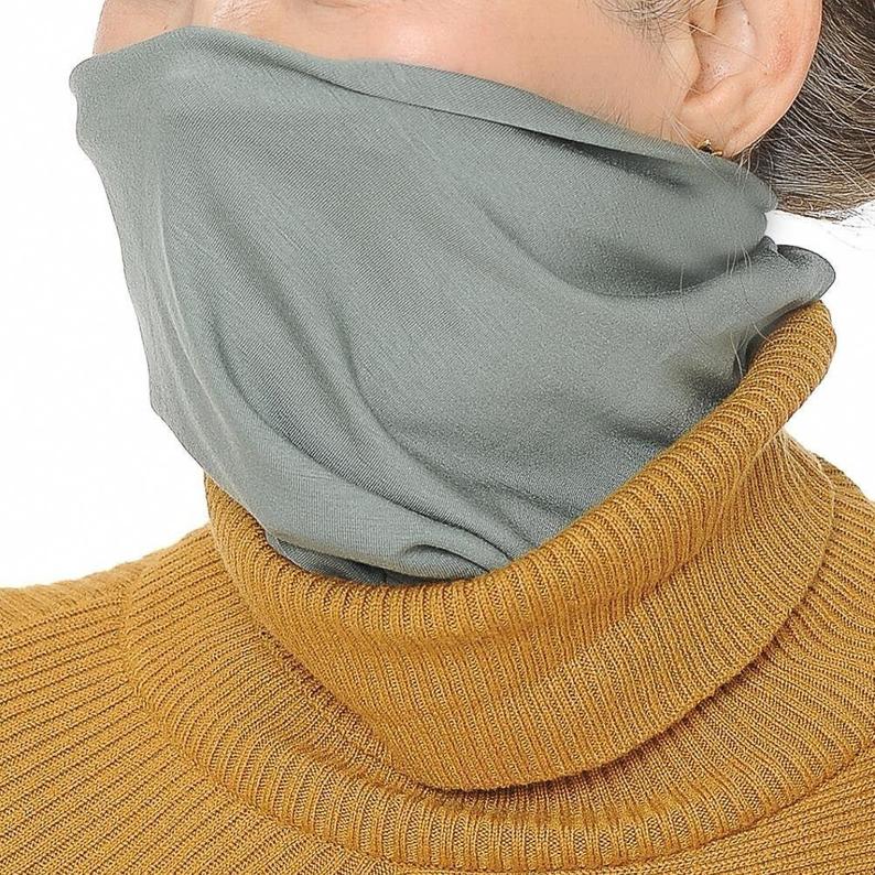Spun Bamboo Multifunctional Bandana - Natural, Silky Soft, Ultra Comfortable