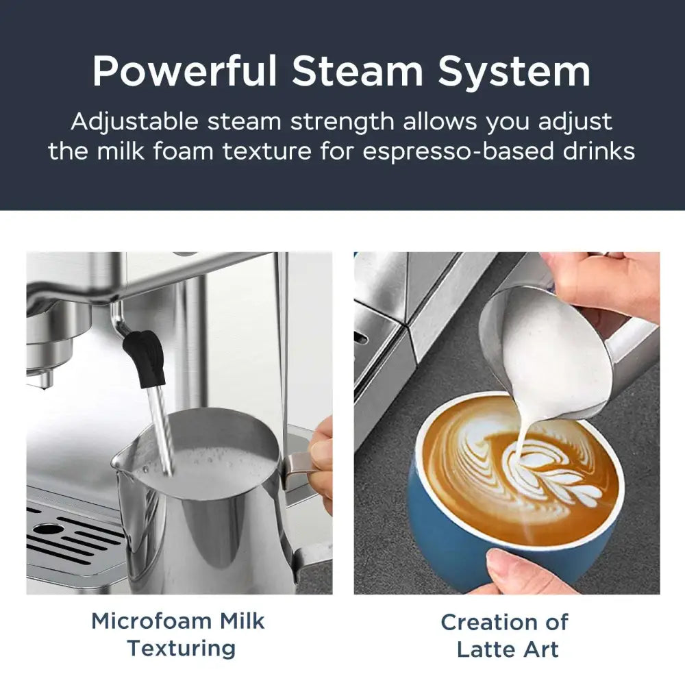 Stainless Steel 20 Bar Espresso Machine with Milk Frother