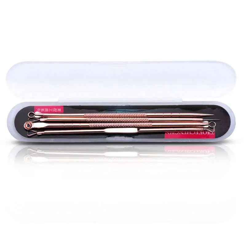 Stainless Steel Beauty Needle Set with Zippered Case