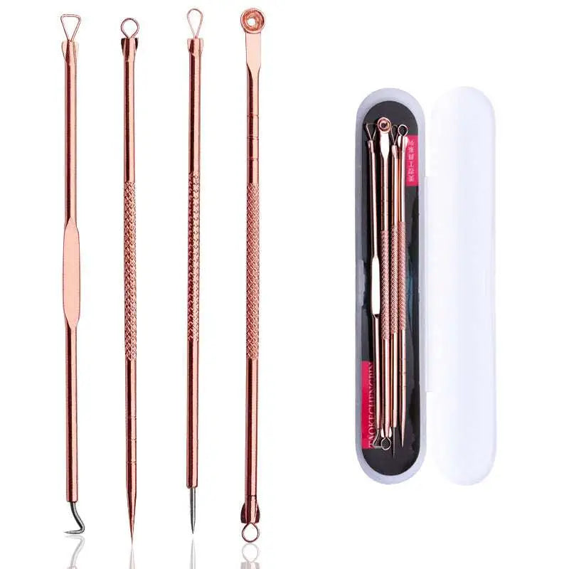 Stainless Steel Beauty Needle Set with Zippered Case