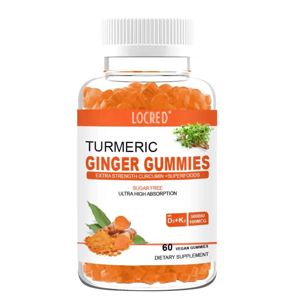 Sugar Free Vegan Turmeric Ginger Soft Candy Gummies