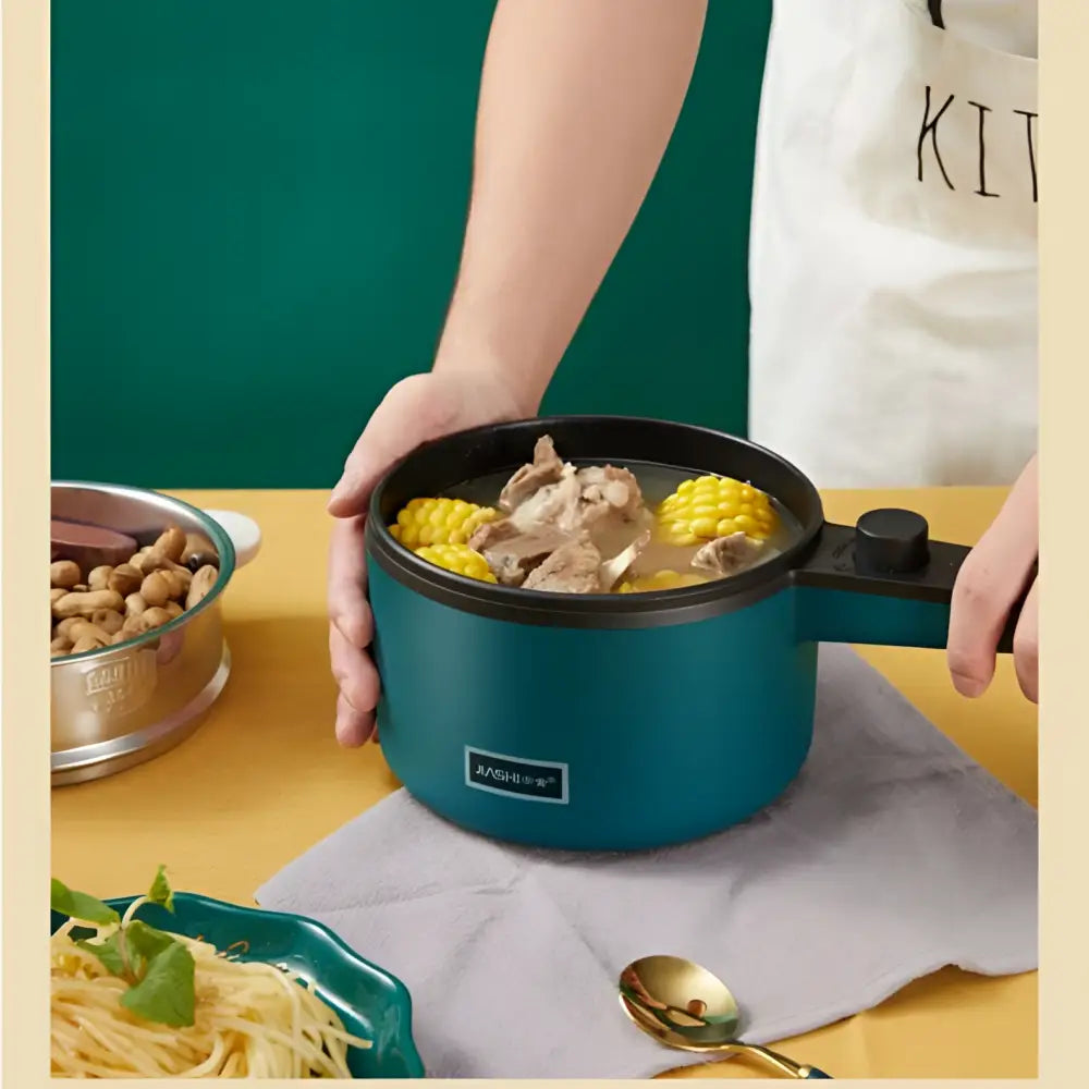 Teal Compact Multifunctional Electric Cooking Pot