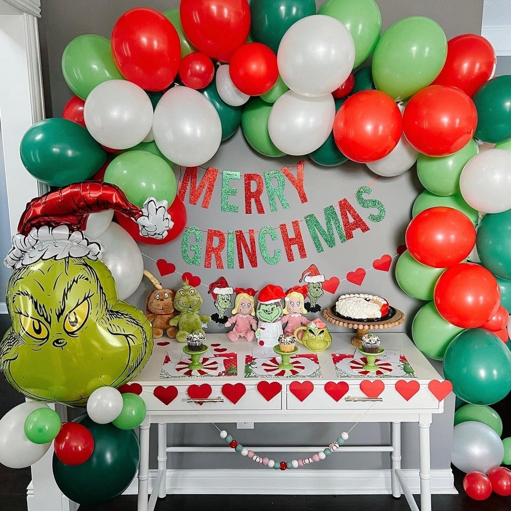 Grinchmas Inspired Christmas Balloon Garland Kit