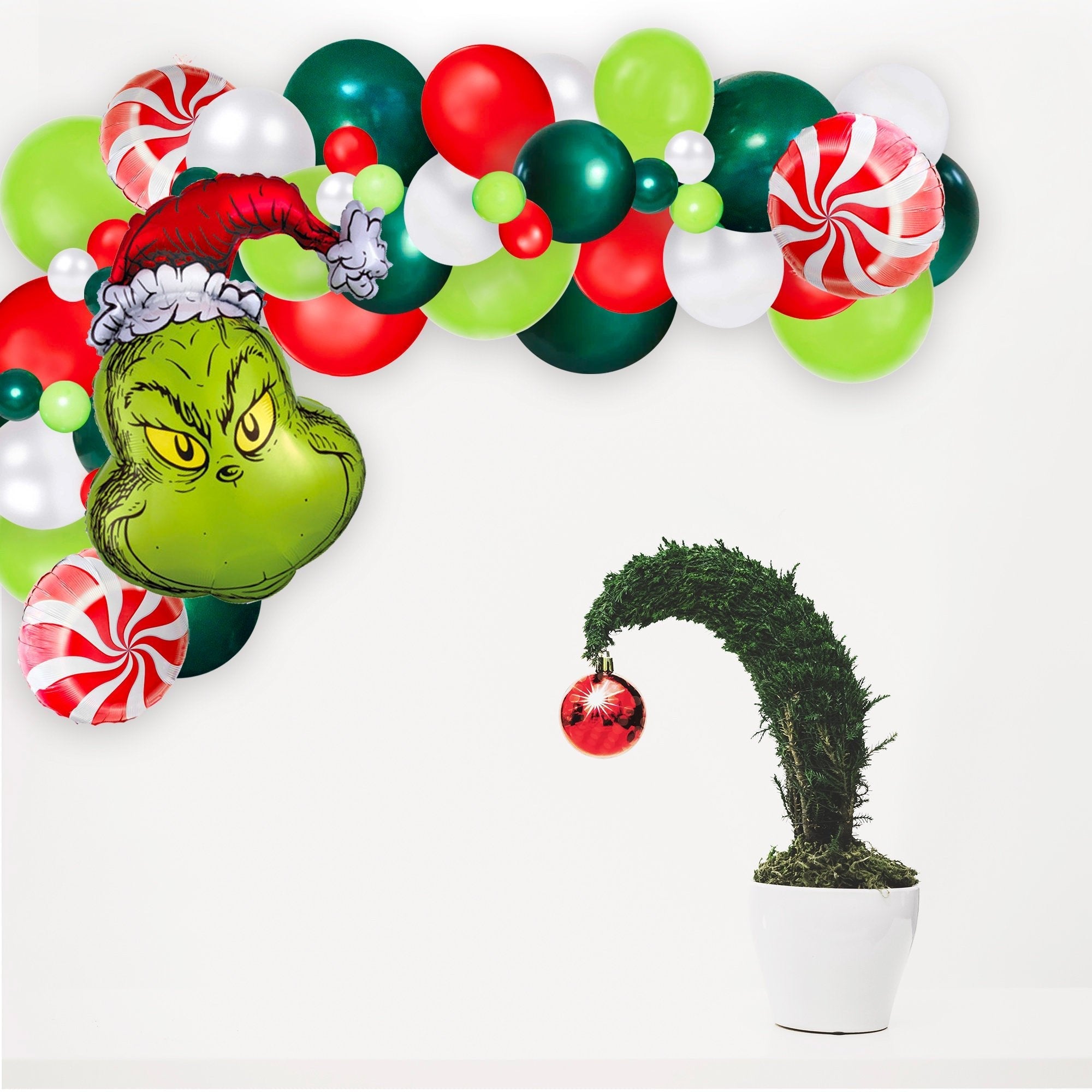 Grinchmas Inspired Christmas Balloon Garland Kit
