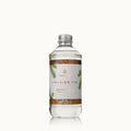 Thymes Frasier Fir reed diffuser oil refill bottle, clear glass with silver cap