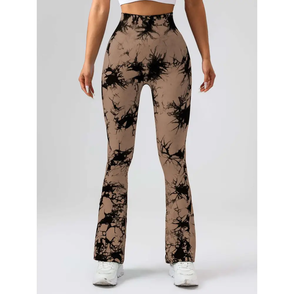 Tie Dye Tummy Control Flare Yoga Pants
