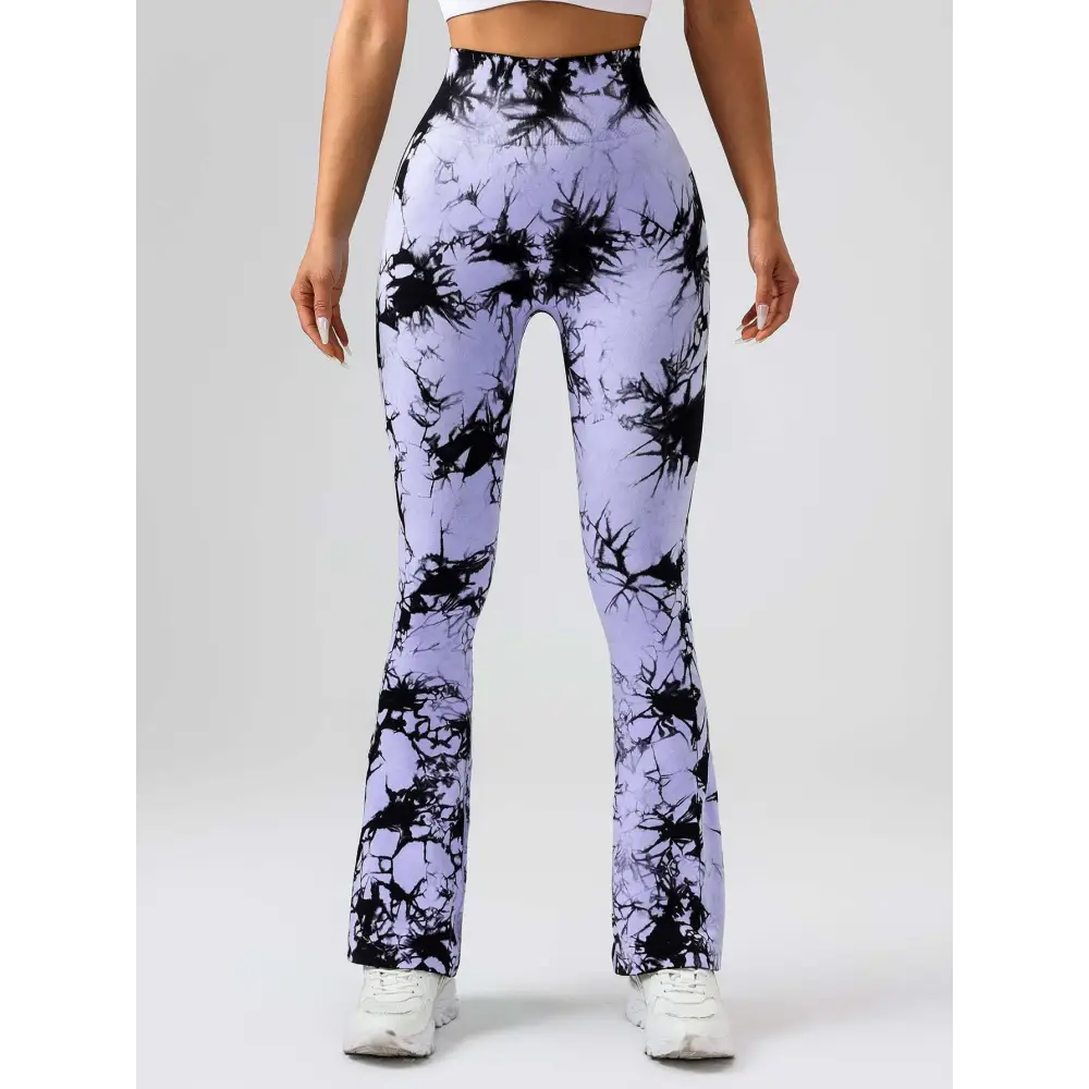Tie Dye Tummy Control Flare Yoga Pants