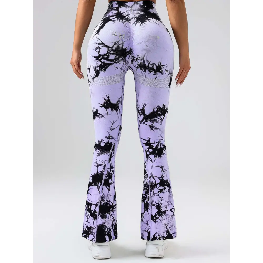 Tie Dye Tummy Control Flare Yoga Pants