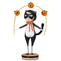 Toss a Jack Cat Halloween Figurine by Lori Mitchell — 7-Inch Folk Art Poly Resin Collectible