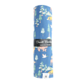 True Grit swaddle blanket, blue with woodland animal and tree print