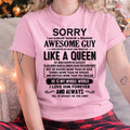 August - Sorry I am already taken by a freaking awesome guy - Gift for Wife From Husband - NGHL08 (SKU-SRG-08)