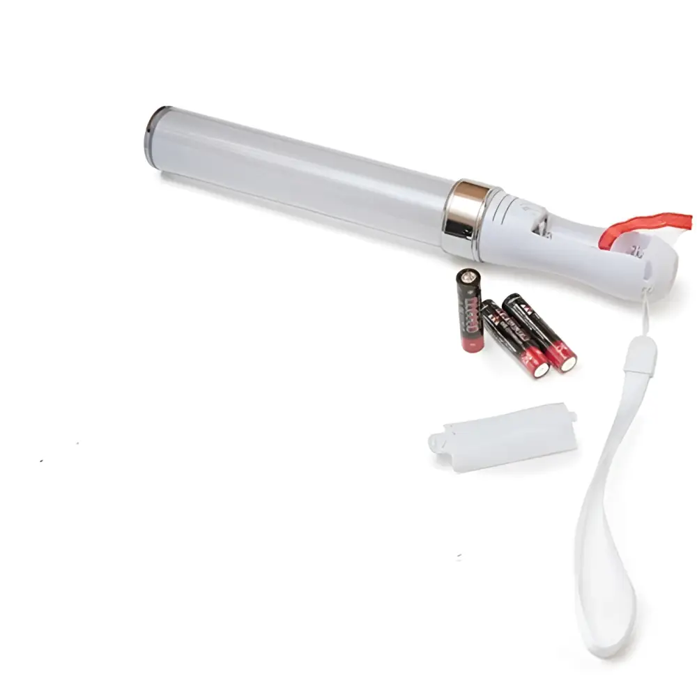 Two White LED Glow Stick Lights with Wrist Straps