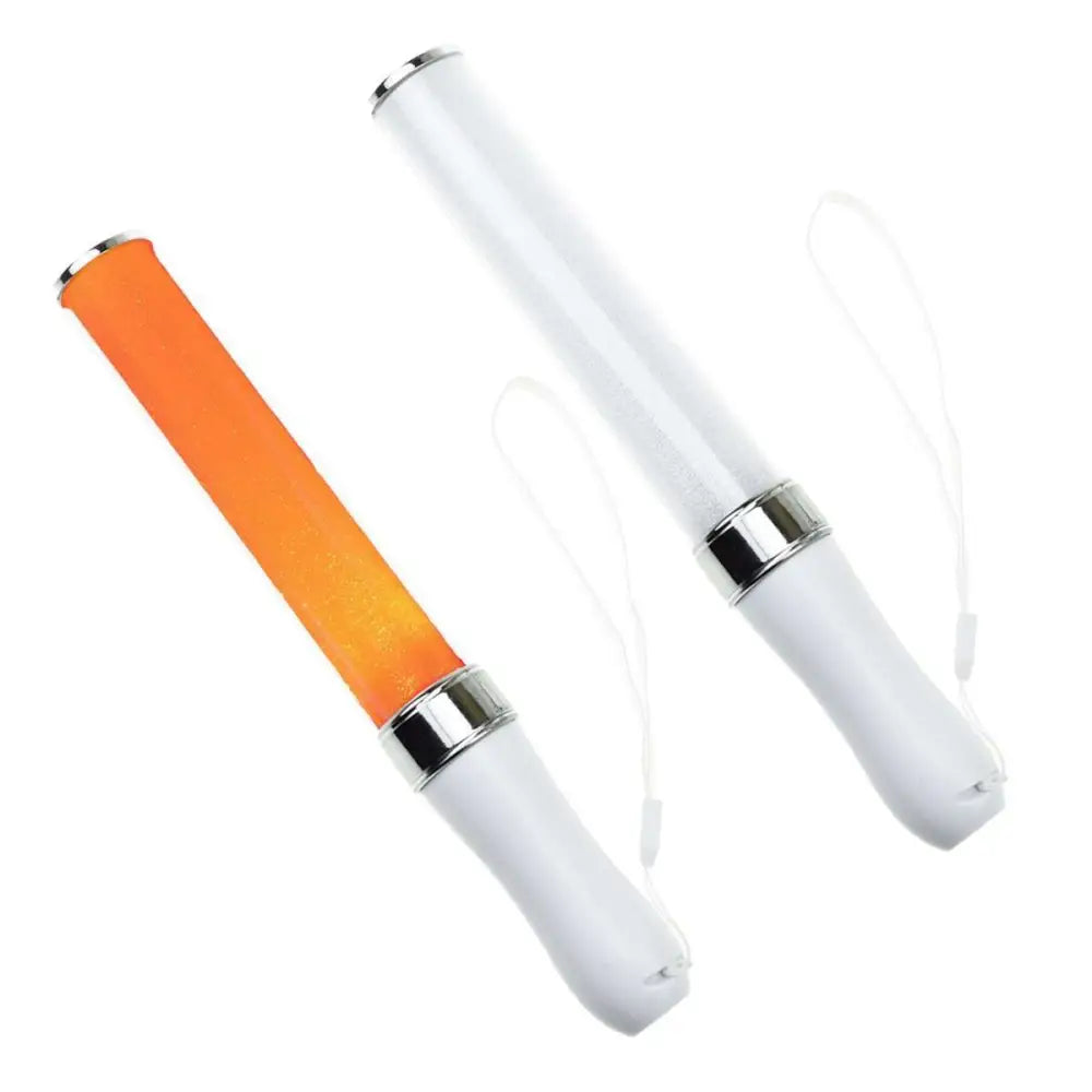 Two White LED Glow Stick Lights with Wrist Straps