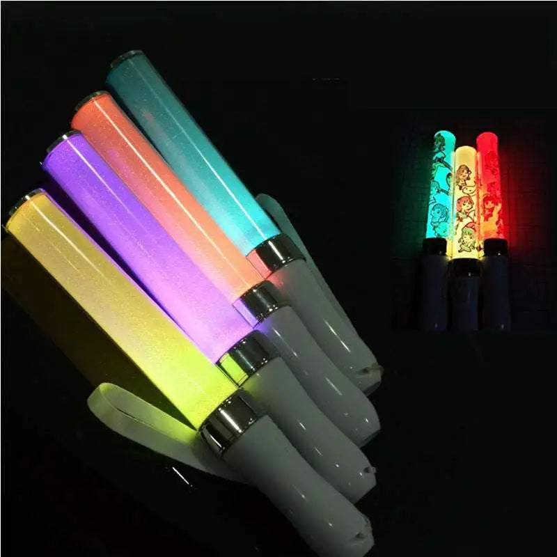 Two White LED Glow Stick Lights with Wrist Straps
