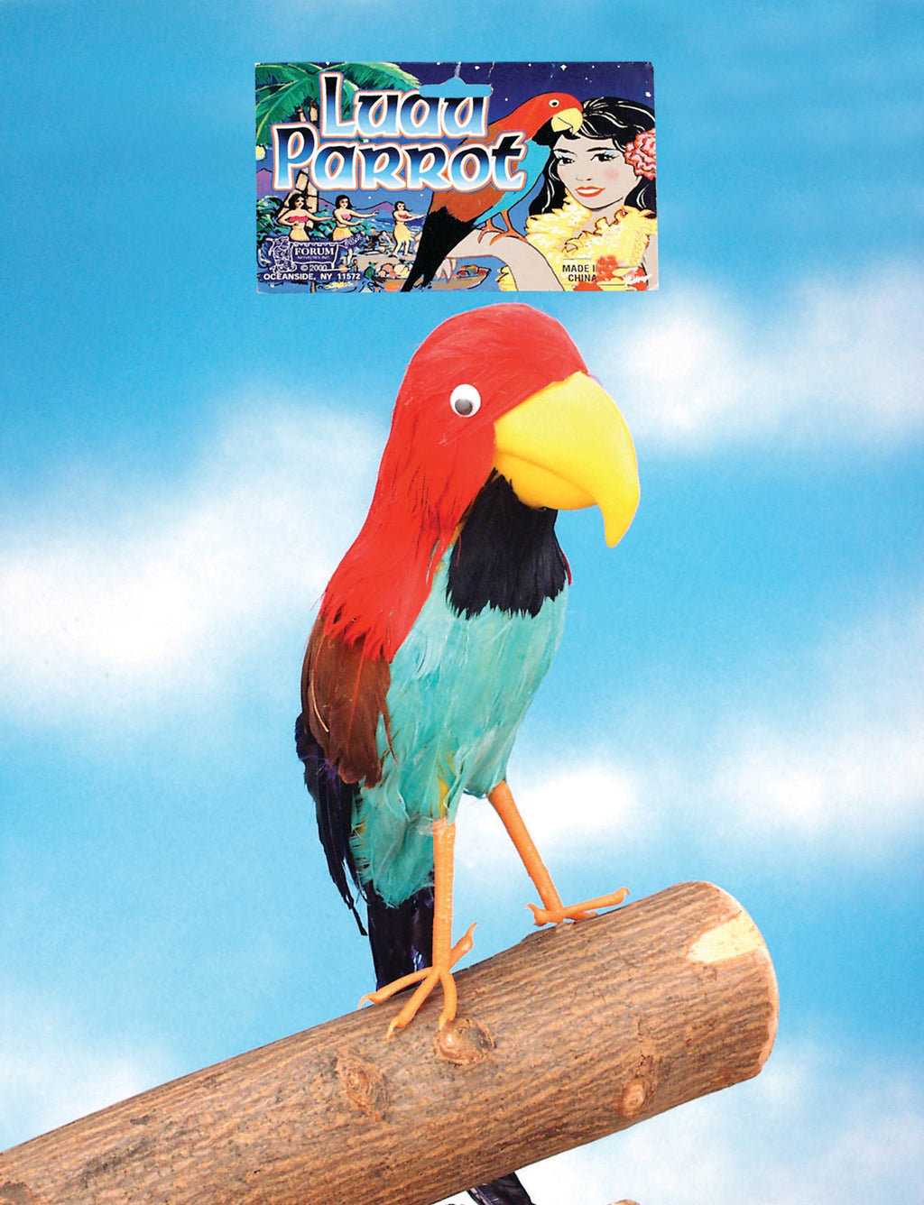 Colorful Feathered Bird Pirate Parrot Prop Shoulder Sitter