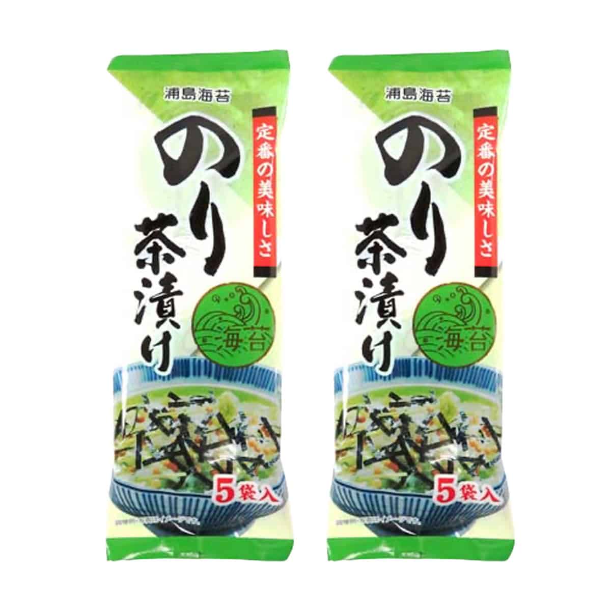 Green nori chazuke stick packets, each pack marked 5 sticks (2-pack set)
