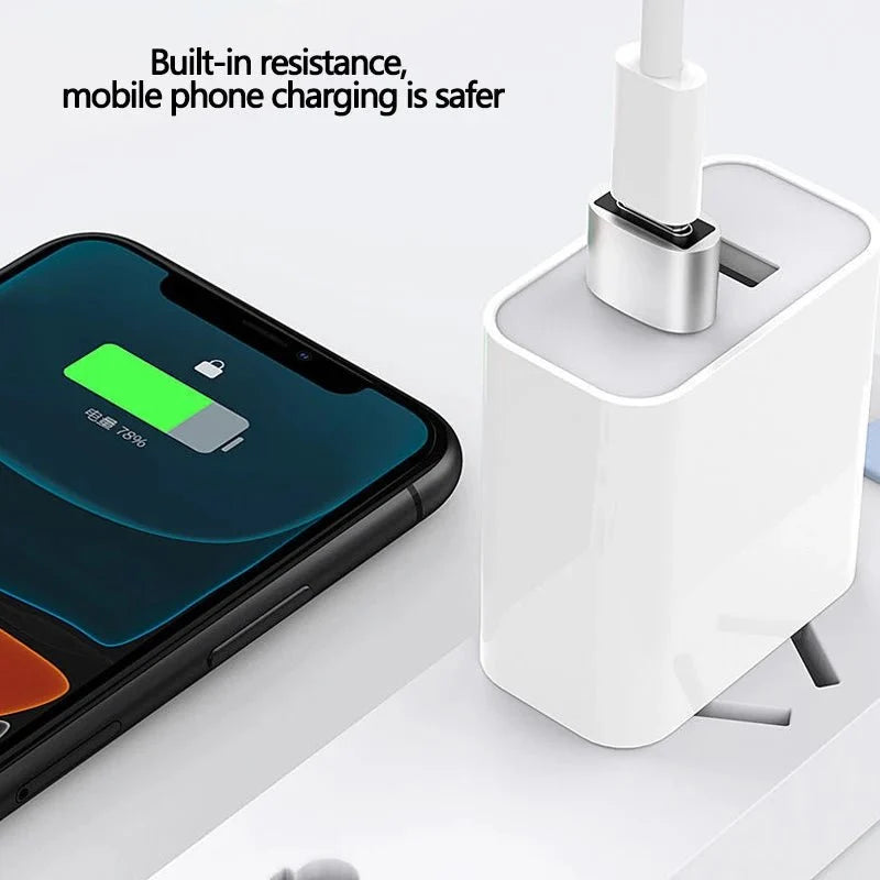 USB to Type-C Adapter | USB 3.0 / 2.0 Male to Type-C Female Converter for Charging and Data Sync