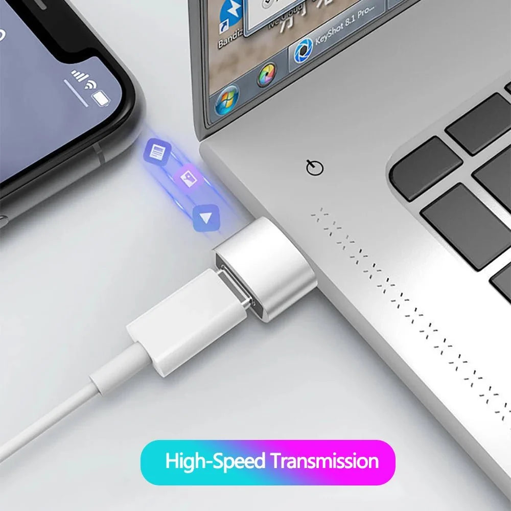 USB to Type-C Adapter | USB 3.0 / 2.0 Male to Type-C Female Converter for Charging and Data Sync