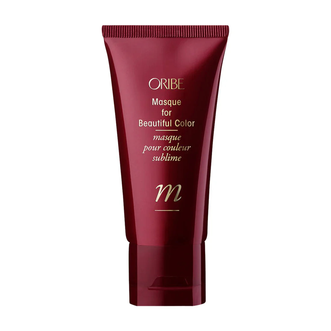 Oribe Masque for Beautiful Color hair mask tube, burgundy