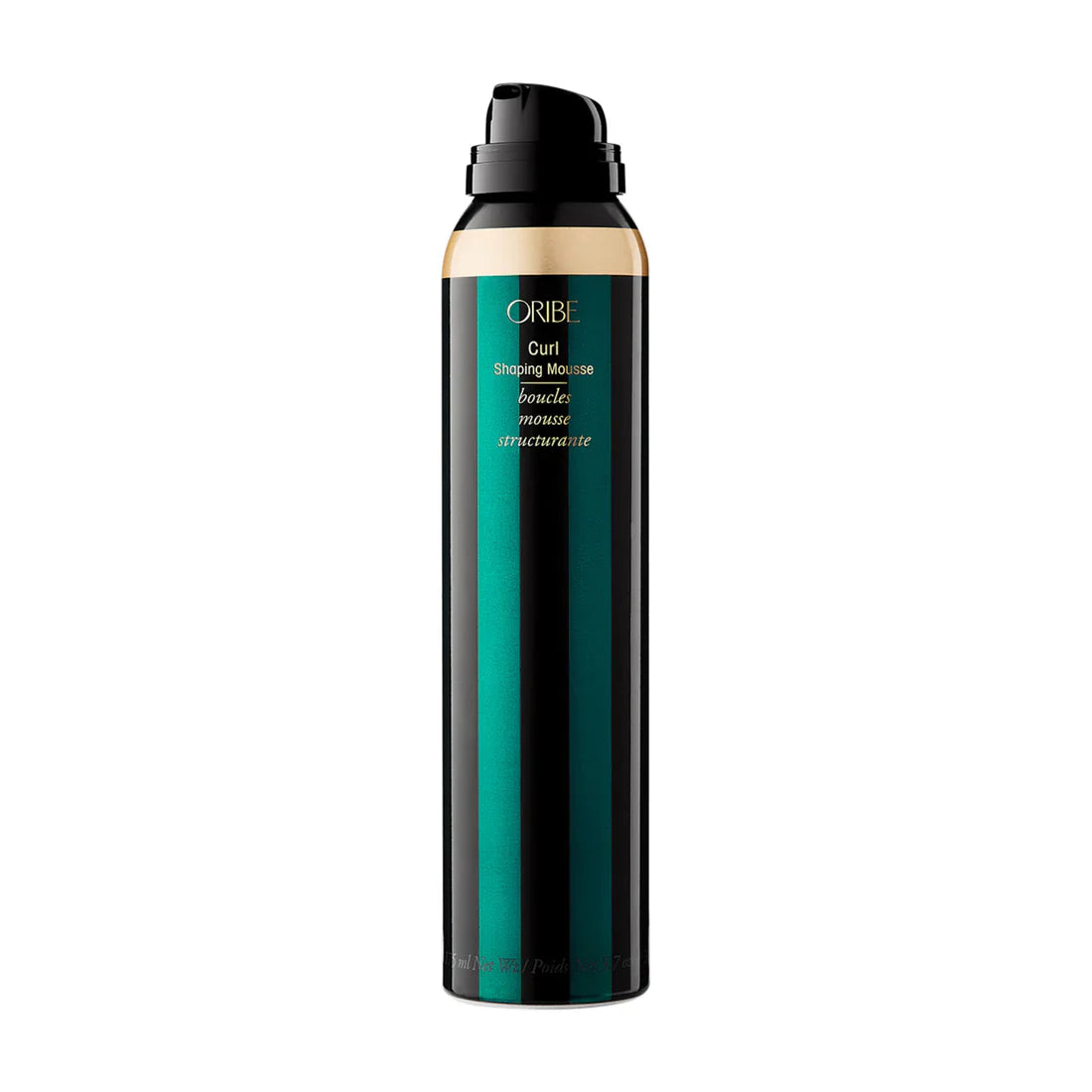 Oribe curl shaping mousse bottle, teal label and black cap