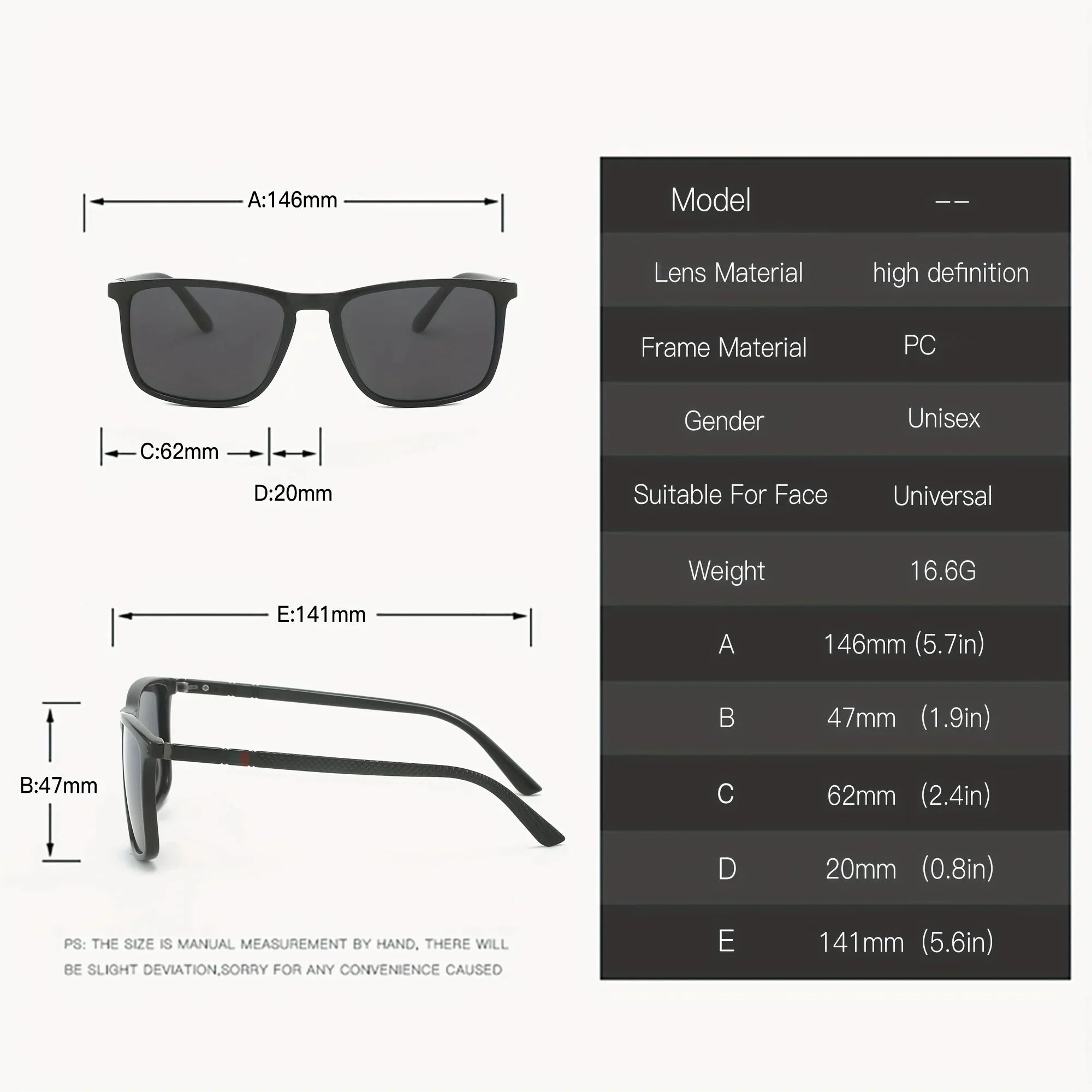 Square Polarized Sunglasses for Men 2 Pack | UV Protection Anti-Glare Mirror Shades