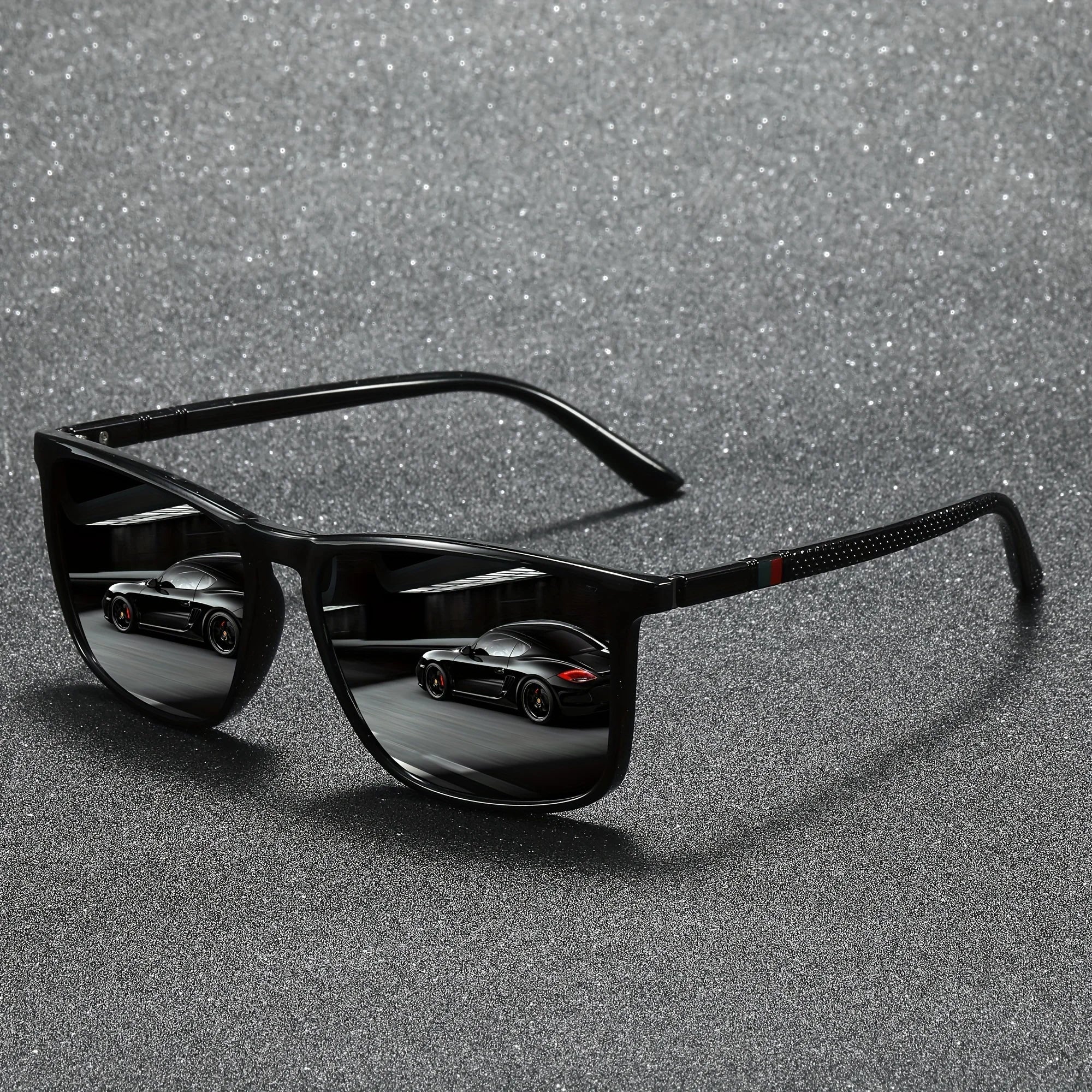 Square Polarized Sunglasses for Men 2 Pack | UV Protection Anti-Glare Mirror Shades