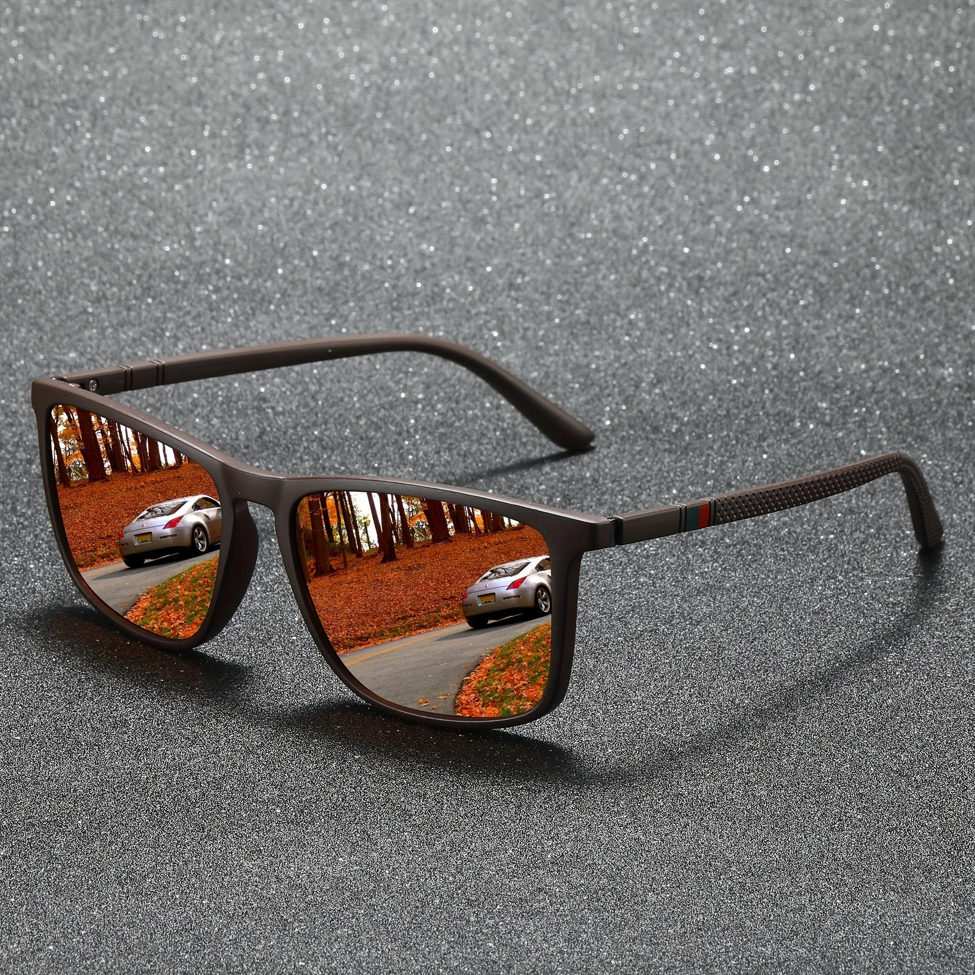 Square Polarized Sunglasses for Men 2 Pack | UV Protection Anti-Glare Mirror Shades
