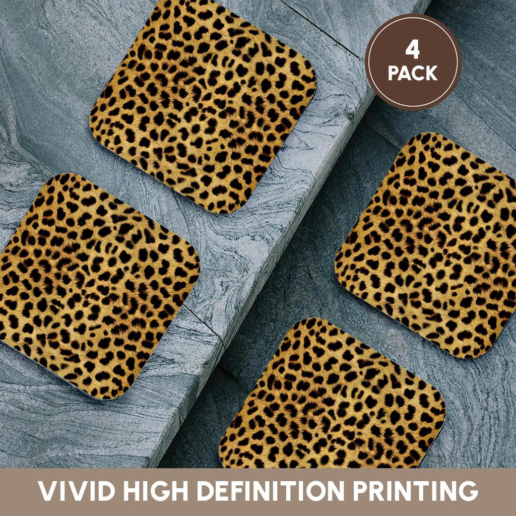 3dRose Janna Salak Designs Prints and Patterns - Cheetah Animal Print - Coasters (CST_20340)