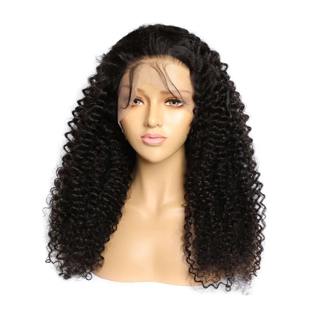 Voluminous Curly Human Hair Lace Front Wig