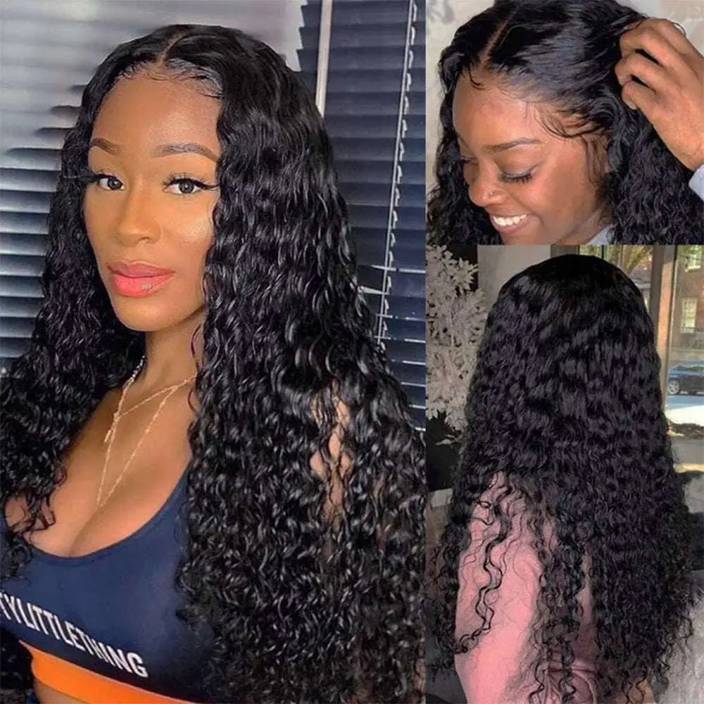 Voluminous Curly Human Hair Lace Front Wig