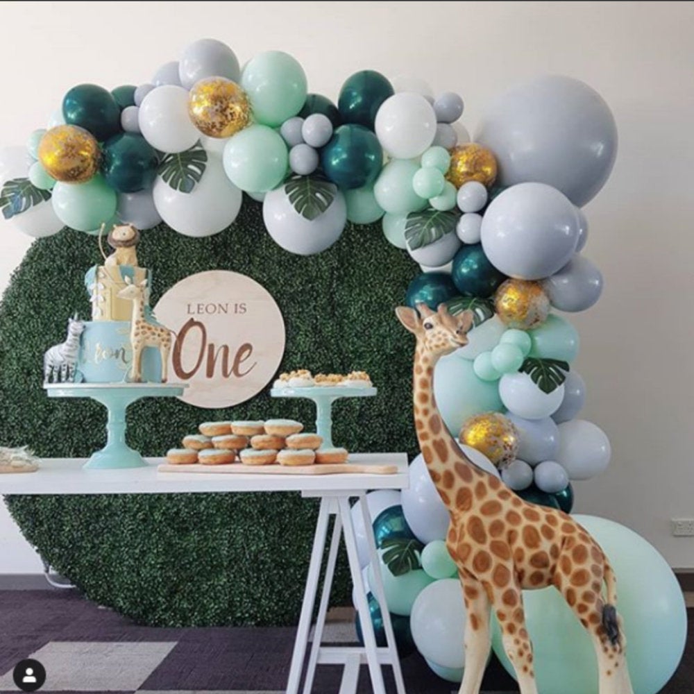 Wild One Balloon Garland Kit – Green and Gold